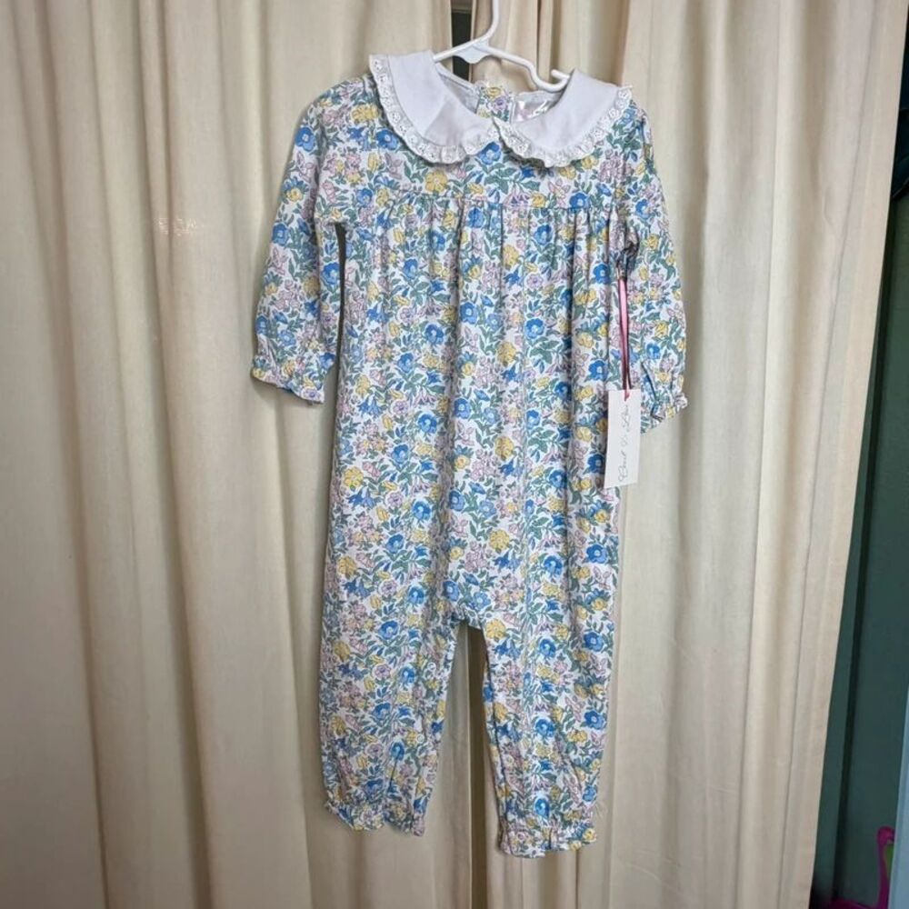 NWT 2T Cecil & Lou long bubble romper jumpsuit floral